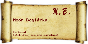 Moór Boglárka névjegykártya
